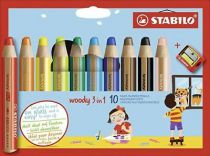 10 CRAYONS WOODY + 1 TAILLE CRAYON
