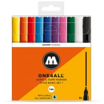  10 MARQUEURS MOLOTOW 2mm SET 1