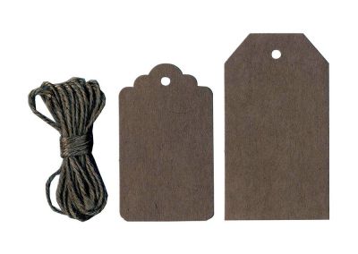 12 ETIQUETTES KRAFT 