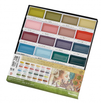 24 GODETS AQUARELLE GANSAÏ TEINTES ART DECO