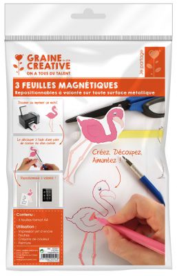 3 FEUILLES MAGNETIQUES