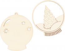 3 SILHOUETTE PERE NOEL SANTA BABY