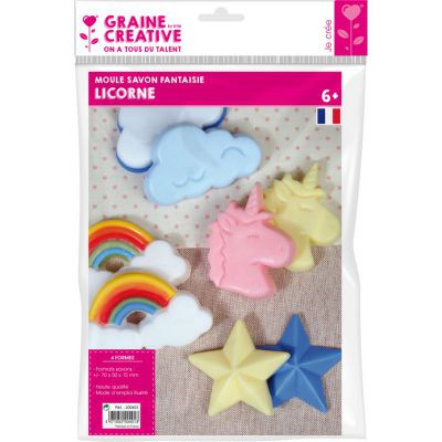 4 MOULES A SAVON LICORNE