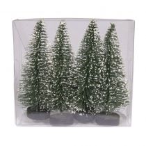 4 SAPINS ENNEIGES 10CM