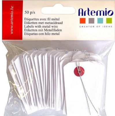 50 ETIQUETTES BLANCHE 3.5X5MM