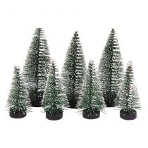 7 SAPINS DECO ENNEIGES 5+10CM