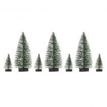 7 SAPINS DECO ENNEIGES 5+10CM