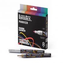 8 MARQUEURS ACRYLIQUE LIQUITEX 2MM METALLIQUE