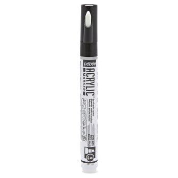 ACRYLIC MARKER PEBEO POINTE BISEAUTEE 4MM BLANC