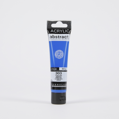 ACRYLIQUE FINE ABSTRACT BLEU DE COBALT IMITATION