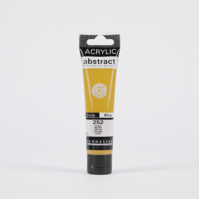 ACRYLIQUE FINE ABSTRACT OCRE JAUNE