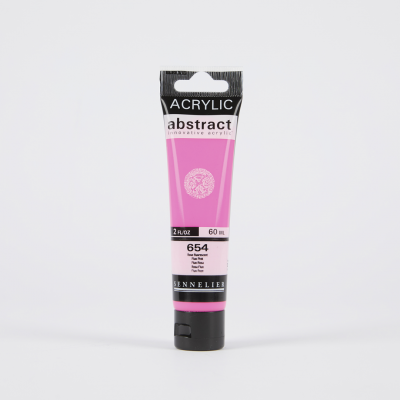 ACRYLIQUE FINE ABSTRACT ROSE FLUO