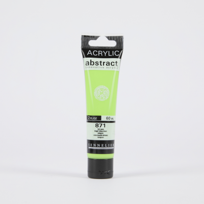 ACRYLIQUE FINE ABSTRACT VERT JAUNE