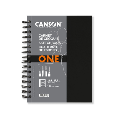 AL  80FL ONE SKETCH BOOK CANSON� NOIR 21.6X27.9 100G   