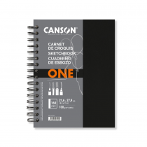 AL  80FL ONE SKETCH BOOK CANSON® NOIR 21.6X27.9 100G   