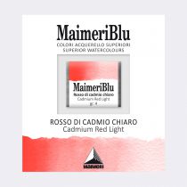 AQUARELLE 1/2 GODET MAIMERI BLU ROUGE DE CADMIUM CLAIR