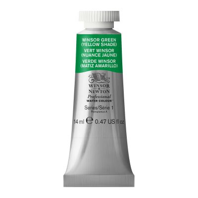 AQUARELLE 14ML VERT WINSOR NUANCE JAUNE SERIE 1
