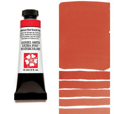 AQUARELLE DANIEL SMITH 15ML NUANCE ROUGE DE CADMIUM ECARLATE