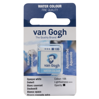 AQUARELLE FINE 1/2 GODET VAN GOGH BLANC COUVRANT