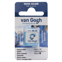 AQUARELLE FINE 1/2 GODET VAN GOGH BLANC COUVRANT