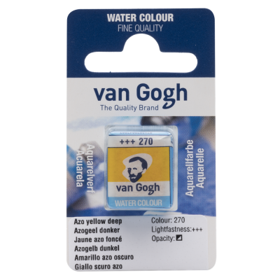 AQUARELLE FINE 1/2 GODET VAN GOGH JAUNE AZO FONCE