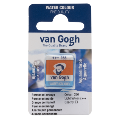 AQUARELLE FINE 1/2 GODET VAN GOGH ORANGE PERMANENT