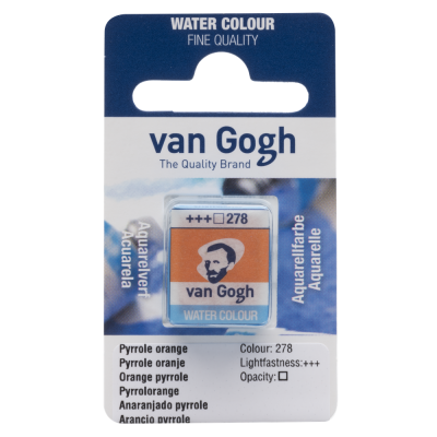AQUARELLE FINE 1/2 GODET VAN GOGH ORANGE PYRROLE