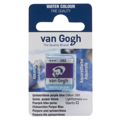 AQUARELLE FINE 1/2 GODET VAN GOGH POURPRE BLEU QUINACRIDONE