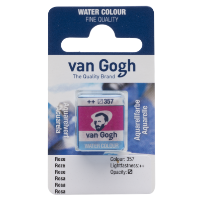 AQUARELLE FINE 1/2 GODET VAN GOGH ROSE