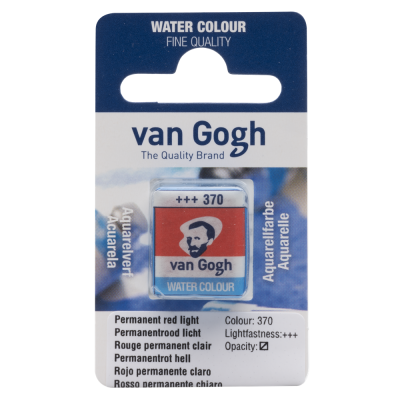 AQUARELLE FINE 1/2 GODET VAN GOGH ROUGE PERMANENT CLAIR