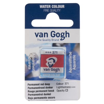 AQUARELLE FINE 1/2 GODET VAN GOGH ROUGE PERMANENT FONCE