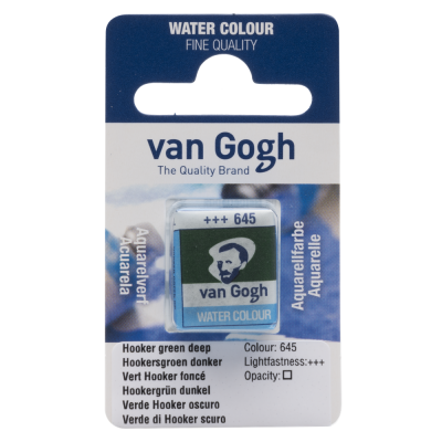 AQUARELLE FINE 1/2 GODET VAN GOGH VERT HOOKER FONCE