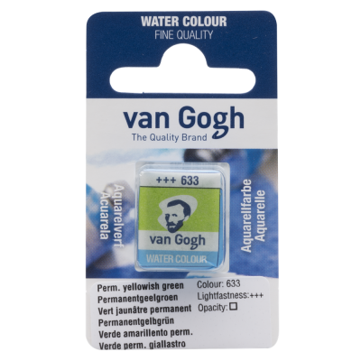 AQUARELLE FINE 1/2 GODET VAN GOGH VERT JAUNEATRE PERMANENT