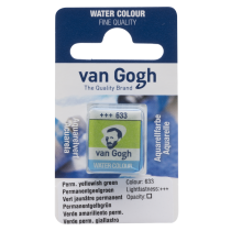 AQUARELLE FINE 1/2 GODET VAN GOGH VERT JAUNEATRE PERMANENT