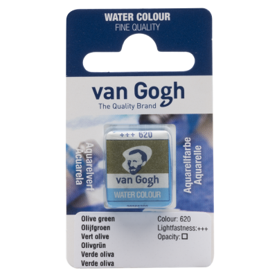 AQUARELLE FINE 1/2 GODET VAN GOGH VERT OLIVE