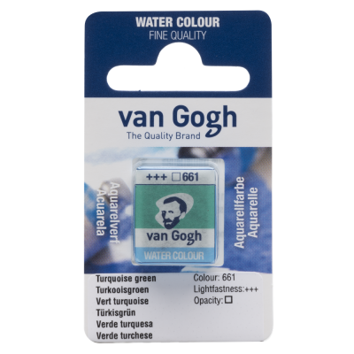 AQUARELLE FINE 1/2 GODET VAN GOGH VERT TURQUOISE