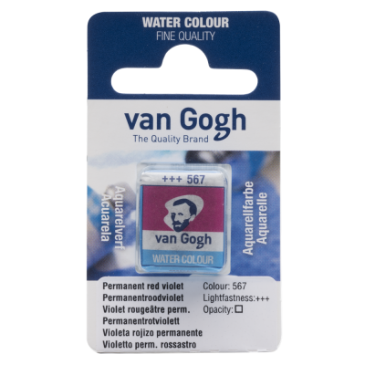 AQUARELLE FINE 1/2 GODET VAN GOGH VIOLET ROUGEATRE PERMANENT