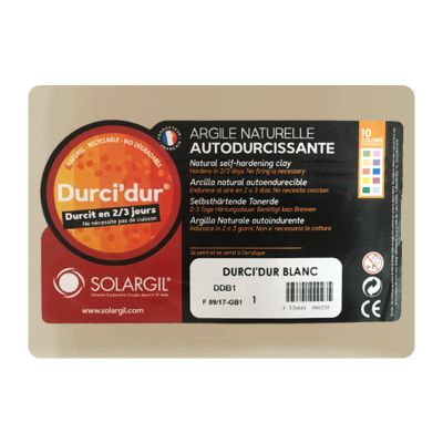 ARGILE NATURELLE AUTODURCISANTE BLANCHE 1.5KG SOLARGIL