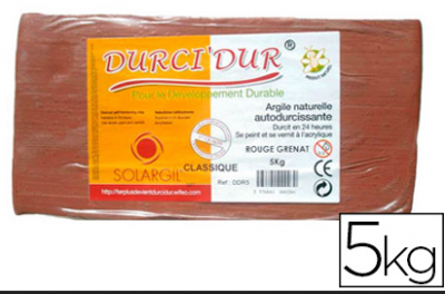 ARGILE NATURELLE AUTODURCISSANTE 5KG ROUGE SOLARGIL