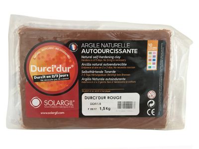 ARGILE NATURELLE AUTODURCISSANTE ROUGE 1.5KG  SOLARGIL
