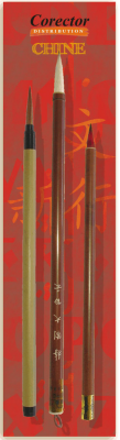ASSORTIMENT DE 3 PINCEAUX CALLIGRAPHIE CHINOISE