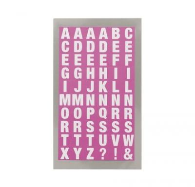 AUTOCOLLANTS LETTRE FUCHSIA FLUO