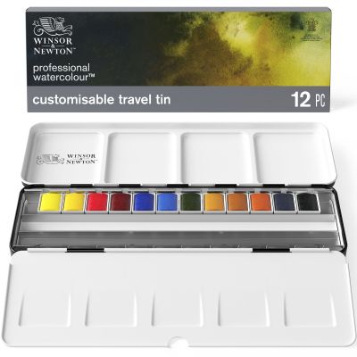 BLACK BOX AQUARELLE EXTRA FINE 12 1/2 GODETS WINSOR & NEWTON