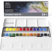 BLACK BOX AQUARELLE EXTRA FINE 24 1/2 GODETS WINSOR & NEWTON