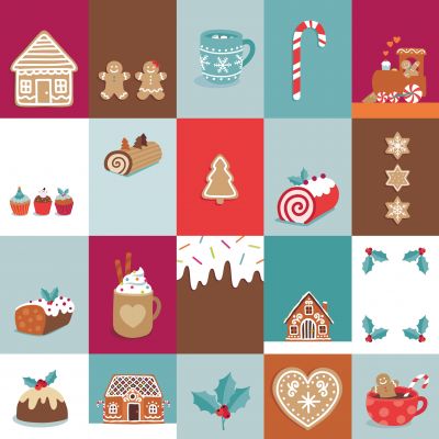 BLOC 10 FEUILLES 30x30CM NOEL A CROQUER