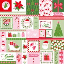 BLOC 10 FEUILLES 30x30CM SANTA BABY