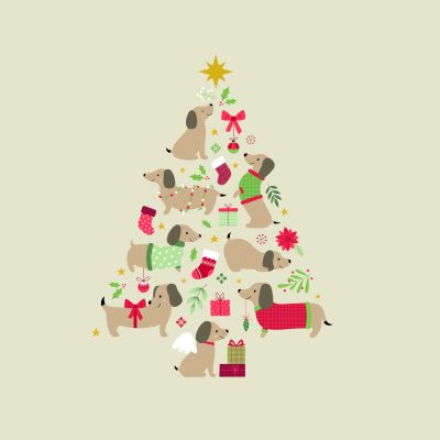 BLOC 10 FEUILLES WOOFY CHRISTMAS