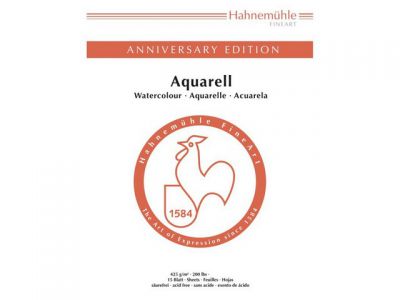 BLOC AQUA ANNIVERSAIRE 15FEUILLES 24X32CM 425GRS 