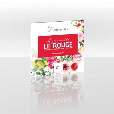 BLOC AQUARELLE LE ROUGE GRAIN FIN 30X30CM 325G/M�