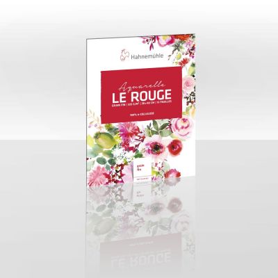 BLOC AQUARELLE ROUGE GRAIN FIN 30X40CM 325G/M�
